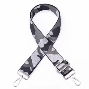 SILVER HARDWARE Bag Strap - Grey Camo